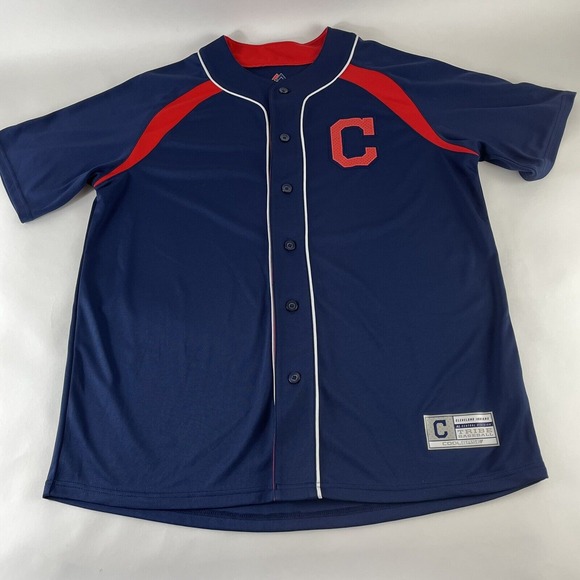 Majestic Other - Majestic Cool Base Men's Cleveland Indians Navy Jersey Large L Baseball MLB